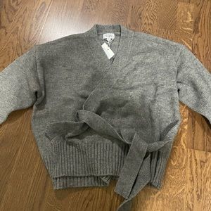 COS gray wrap cardigan size small